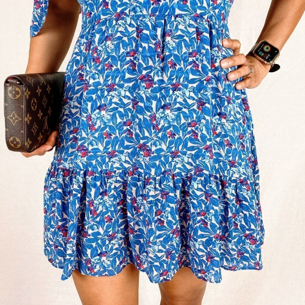 Tanya Taylor Blue Wildflower Shiloh Mini Dress $495 - Picture 5 of 14